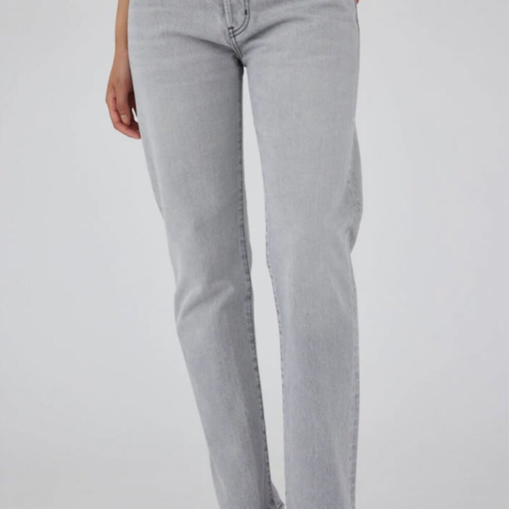 Moussy Vintage Panaca Straight (Grey, Size 28)